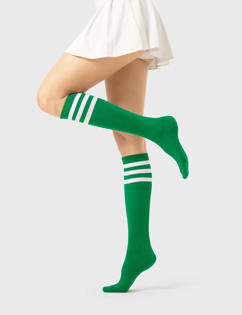 FITRELL Women's Knee High Socks Outdoor Sport Athletic Socks Casual Stripe Tube Socks 1-4 Pack - Image 4